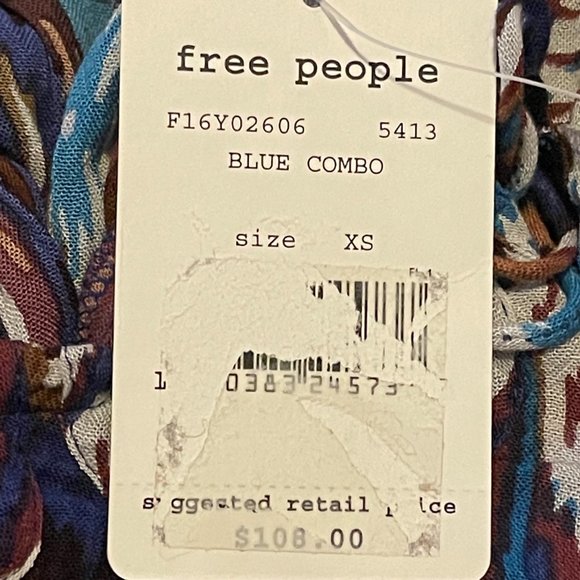 Free People Monarch Mini Cold Shoulder Dress Size XS NWT - Picture 6 of 8